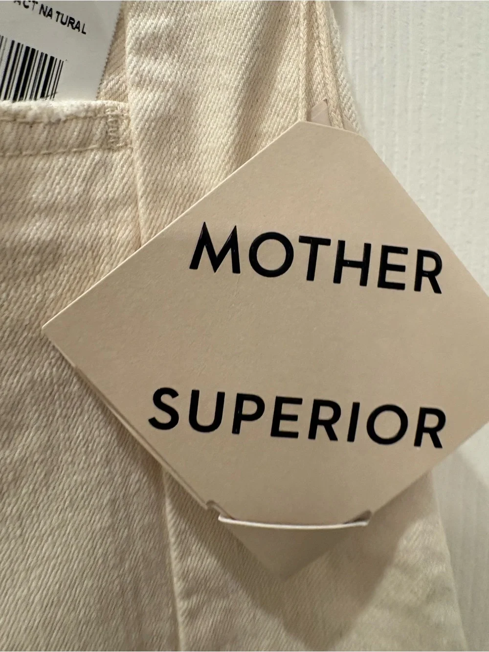 MOTHER The Half-Pipe Bermuda Fray Shorts Size 33 Act Natural Cream Denim NWT